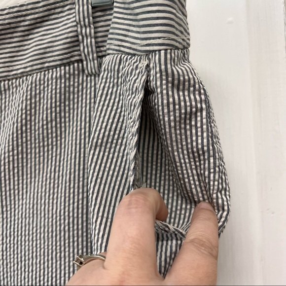 tommy hilfiger women's 10 navy pin stripe capri capris seer sucker - Picture 4 of 6